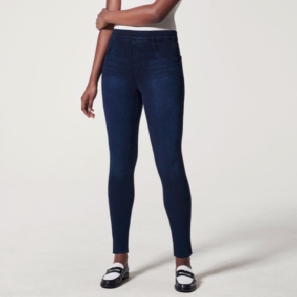 NWT Spanx Jean-ish® Ankle Leggings Blue XL Regular - Picture 1 of 16